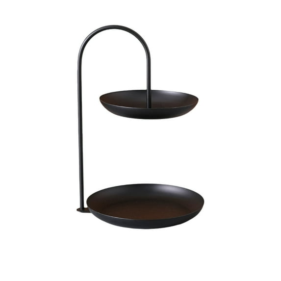 Vikakiooze European Style Dried Fruit Tray Modern Decorative Ornaments Double-layer Home Living Room Coffee Table Fruit Tray Snack Tray Cosmetics Storage