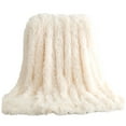 thumbnail image 1 of Vikakiooze Extra Soft Faux Fur Blanket,Solid Reversible Fuzzy Lightweight Long Hair Shaggy Blanket,Puffy Cozy Plush Fleece Comfy Microfiber Blanket for Couch Sofa Bed, 1 of 4