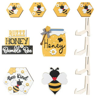 20 Pcs Bee Cake Toppers Glitter Honeycomb Bee Cupcake Toppers Circus Animal  Cake Picks Dessert Decorative Toppers 
