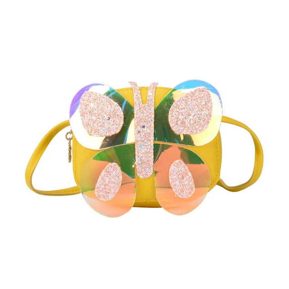 Vikakiooze Fashion Cute Cartoon Sequins Butterfly Shoulder Crossbody Chain Bag 's Coin Purse Bag for Gift