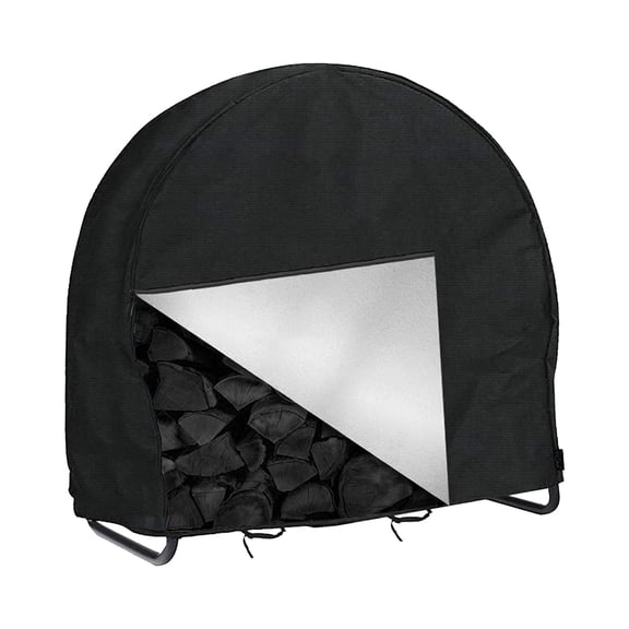 Vikakiooze Firewood Log Hoop Cover, Outdoor Heavy Duty And Weather Patio Log Rack Cover, Firewood Cover With Openable