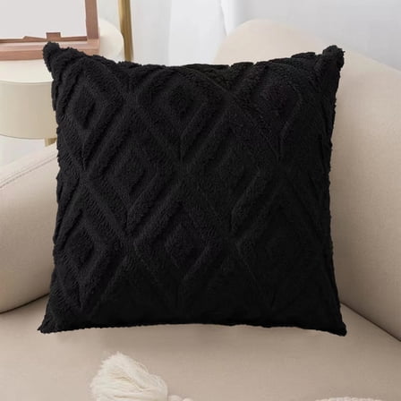 Vikakiooze Flower Pillow Cover Faux Lambswool Cushion Cover Sofa Pillow Cushion