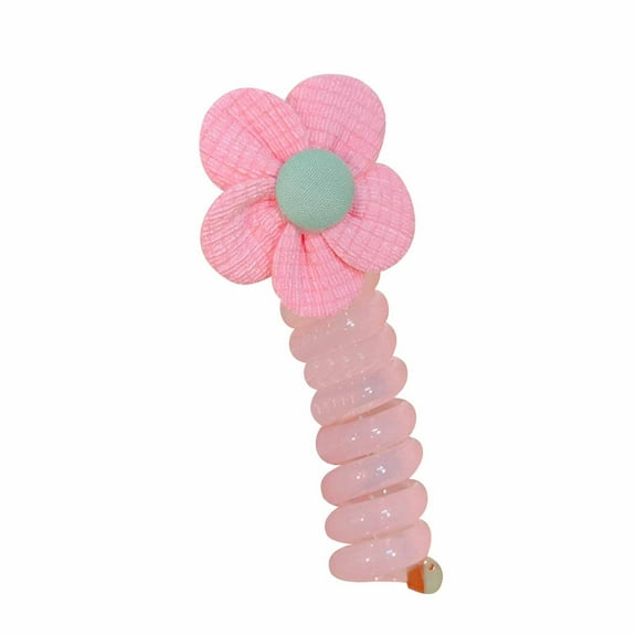 Vikakiooze Flower Spiral Hair Ties for Women Hair Ring Head Rope Girl Cute Rubber Band Hair Rope Headdress Hair Accessories, Gift