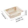 thumbnail image 1 of Vikakiooze Fridge Drawer Organizer Retractable Drawer Refrigerator Storage Box,Unique Design Pull Out Bins, Fridge Shelf Holder Storage Box, Small Size, Fit For Under 0.5'' Fridge Shelf on, 1 of 3