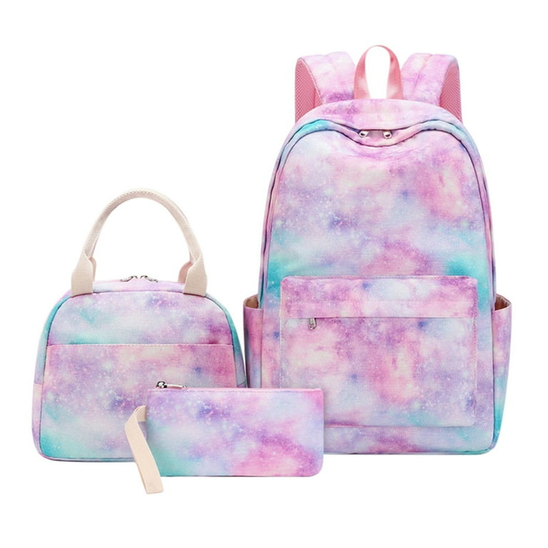 Cute Lightweight Water Resistant Backpack for Teen Girls School Backpack with Lunch Bag