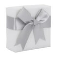 thumbnail image 1 of Vikakiooze Gray Bow White Gift Box Girlfriend Jewelry Box Earrings Ring Necklace Bracelet Jewelry Packaging Box Ribbon Storage Box Bow Storage Box, 1 of 8