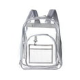 thumbnail image 1 of Vikakiooze Gray Clear Backpack Heavy Duty Clear Bookbag Transparent Backpack Look Through Plastic Bookbag for School,Work,Stadium,Travel,Security,Festival,College (Black), 1 of 7