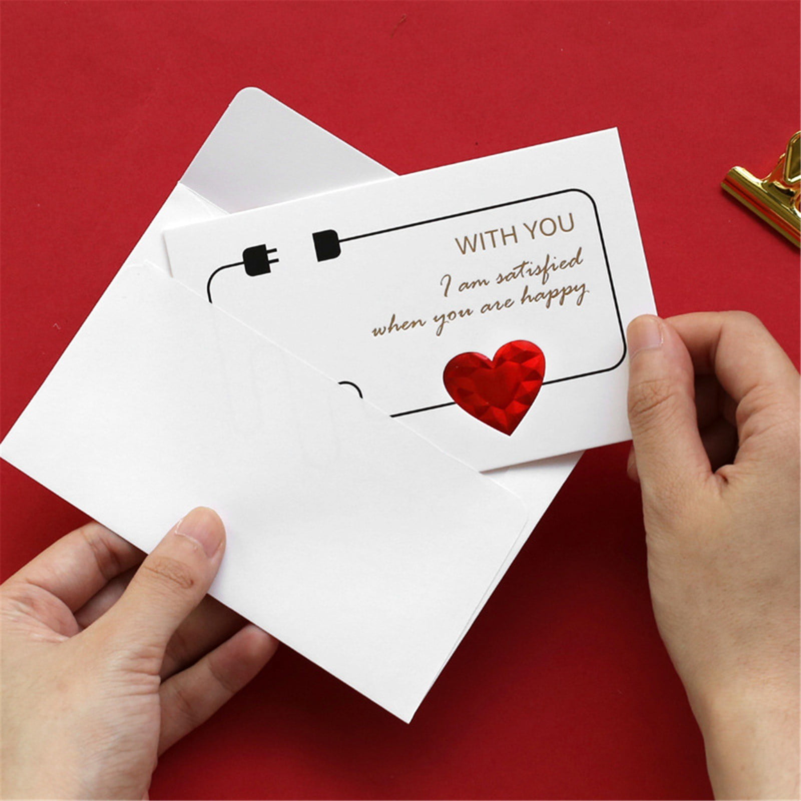 Vikakiooze Greeting Card with Envelopes Romantic Valentines Day