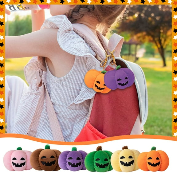 Vikakiooze Halloween Decor Halloween Gift Night Light Pumpkin Toy Funny Keychain Female Exquisite Backpack Pendant Car Key Pendant