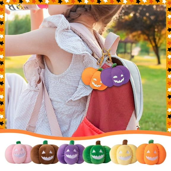 Vikakiooze Halloween Decor Halloween Gift Night Light Pumpkin Toy Funny Keychain Female Exquisite Backpack Pendant Car Key Pendant