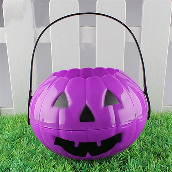 Vikakiooze Halloween Decoration Foldable And Detachable Two And A Half Pumpkin Bucket Large, Medium And Small PP Candy Bag Bucket, Halloween Decorations