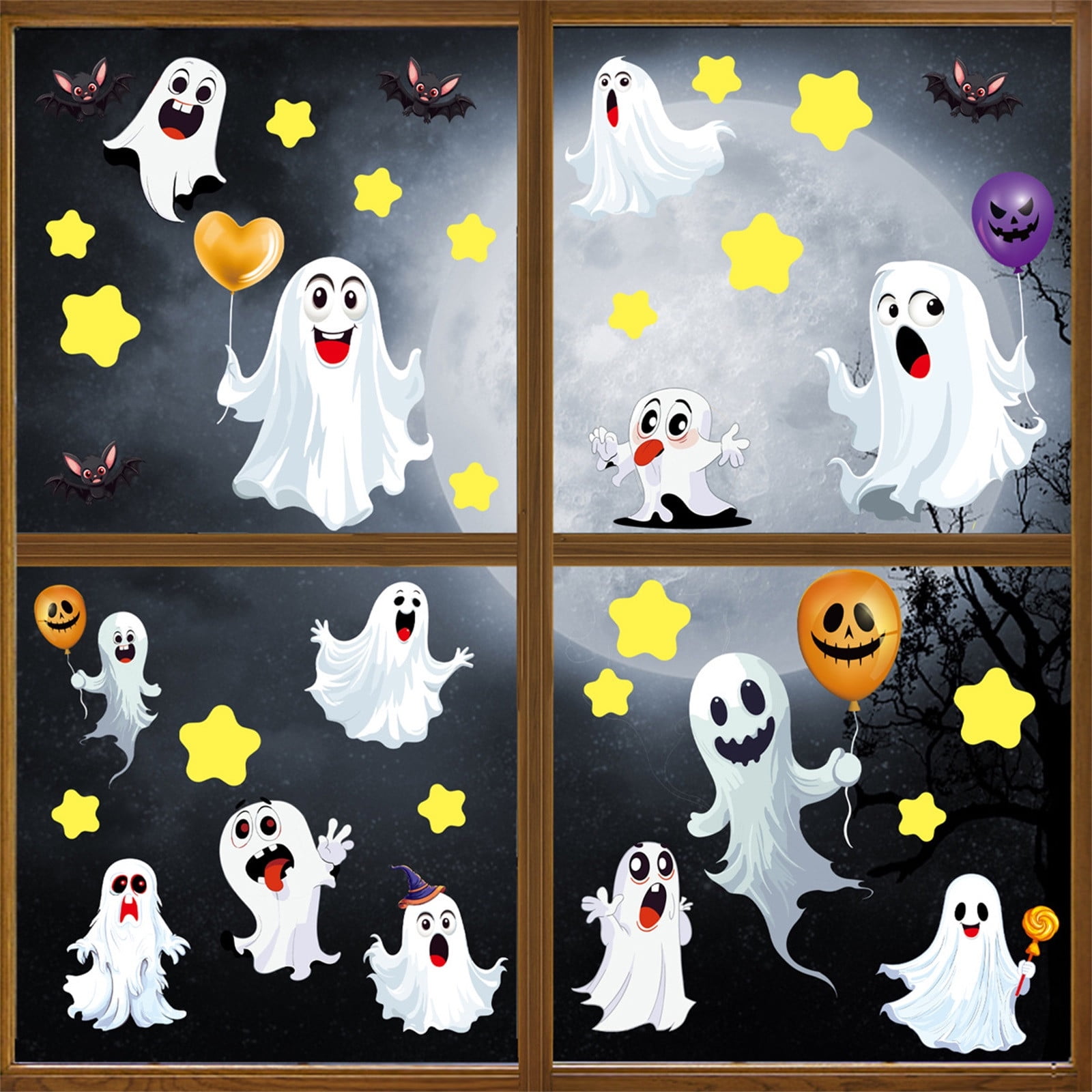 Vikakiooze Halloween Decorations Indoor Halloween Ghost Stickers