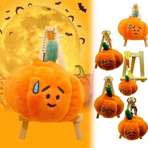 Vikakiooze Halloween Decorations Outdoor, Cute Pumpkin Pendant Halloween Cute Vegetable Plush Key Chain Doll Plush Doll