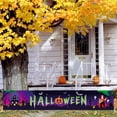 thumbnail image 1 of Vikakiooze Halloween Decorations Outdoor, Outdoor HappyHalloween Banner Pull Flag Decorations Celebrate Foldable Hanging Decor Porch Background Signs Home Outside Door, 1 of 5