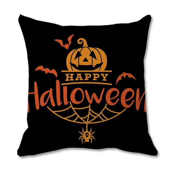 Vikakiooze Halloween Decorative Throw Pillow Covers Natural Linen Pillowcase for Sofa Home Decor๐๐