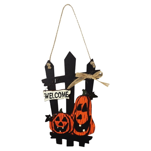Vikakiooze Halloween Fall Decoration Halloween Pumpkin Hanging Sign Front Door Welcome Sign Halloween Front Door Decorations Halloween Door Sign Pumpkin Wall Decor Wall Sign Plaque
