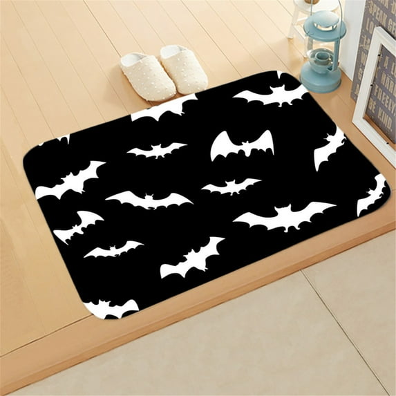 Vikakiooze Halloween Letters Home Door Mat Absorbent Mat Living Room Kitchen Floor Mat, Halloween Decorations
