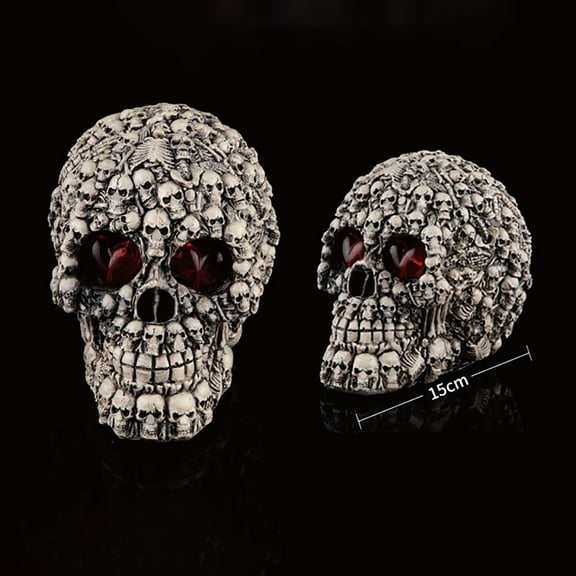 Vikakiooze Halloween Ornaments Up Props Skull Head Glowing Skull Head Props Dress Up๐๐
