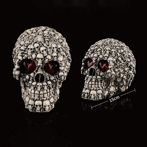 Vikakiooze Halloween Ornaments Up Props Skull Head Glowing Skull Head Props Dress Up๐๐
