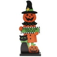 thumbnail image 1 of Vikakiooze Halloween Pumpkin Man Witch Home Table Decoration Woodwork Ornaments, Halloween Decorations, 1 of 3
