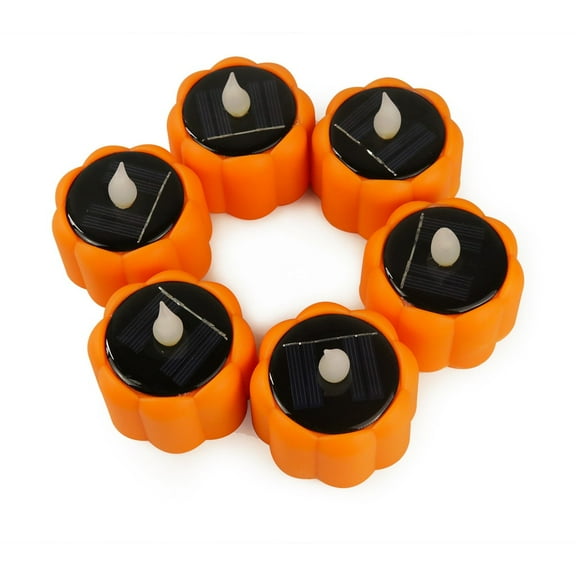 Vikakiooze Halloween Tealights 6PCS Pumpkin Lights Pumpkin LED Lights Pumpkin Decor Halloween decorations sales