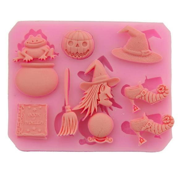 Vikakiooze Halloween Witch Pumpkin Fondant Cake Mold DIY Baking Tools Halloween decorations sales