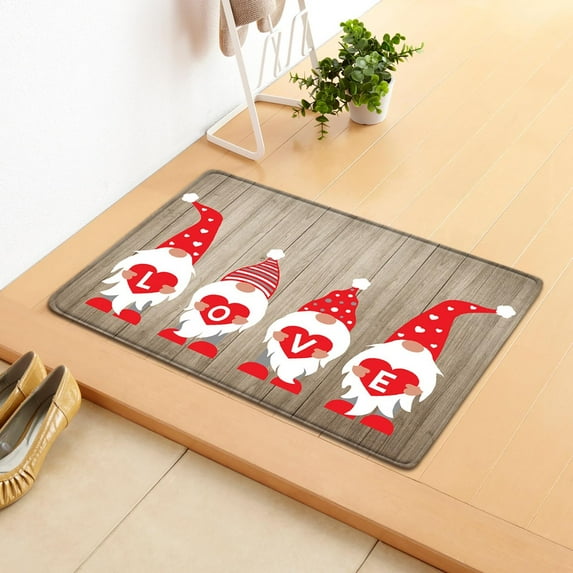 Vikakiooze Happy Valentine's Day Decorative Doormat Indoor Outdoor Entrance Bathroom Mat