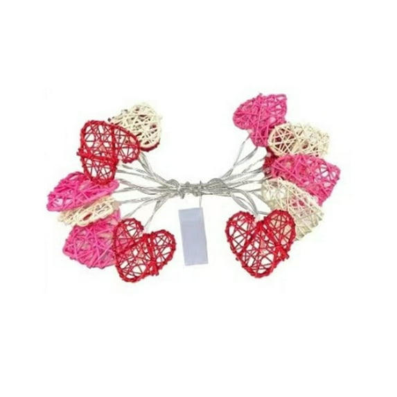 Vikakiooze Heart Shaped Lights 5ft LED Love Flashing Lights Battery Operated For Valentines Day Kids Bedroom Christmas Wedding Indoor Party Decoration