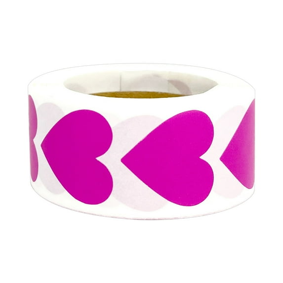 Vikakiooze Heart-Shaped Sticker Labels, Blank Love Stickers, Self-adhesive Roll, Heart-shaped Stickers, 500 Labels/roll