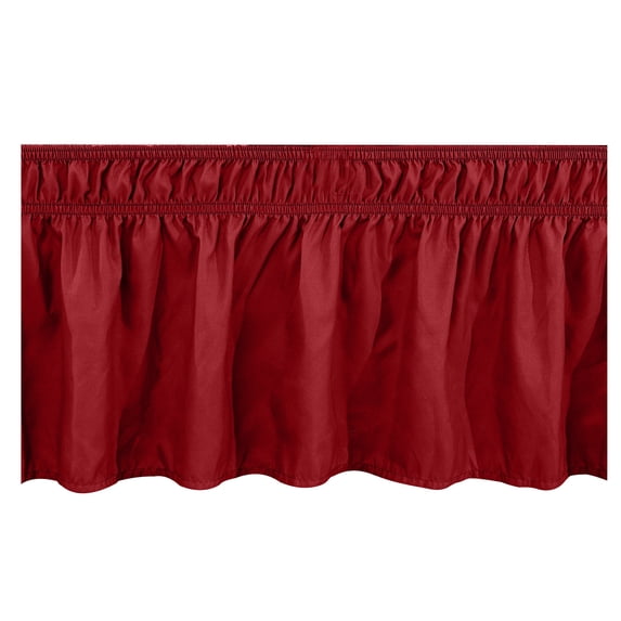 Vikakiooze Home, Bed Skirt Wrap Around Elastic Ruffles Resistant With Adjustable Elastic Belt