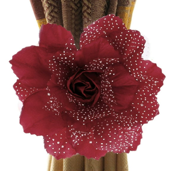 Vikakiooze Home, Best Peony Flower Curtain Clip-On Tie Backs Holdback Tieback Holder Panel