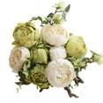 thumbnail image 1 of Vikakiooze Home Decor 1 Bouquet Vintage Artificial Peony Silk Flowers Bouquet For Decoration, 1 of 2