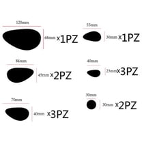 Vikakiooze Home Decor 12Pcs 3D Mirror Vinyl Removable Wall Sticker Decal Home Decor Art DIY Black