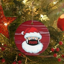 Vikakiooze Home Decor 1PC Christmas Ornament Santa Wearing A Face Mask Decorate Christmas tree