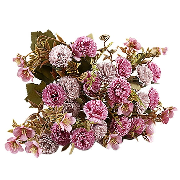 Vikakiooze Home Decor 2PC Fake Flowers Vintage Artificial Silk Flowers Wedding Home Decoration