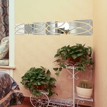 Vikakiooze Home Decor , 3D Modern Mirror Flowers Vinyl Removable Wall Sticker Decal Home Decor Art