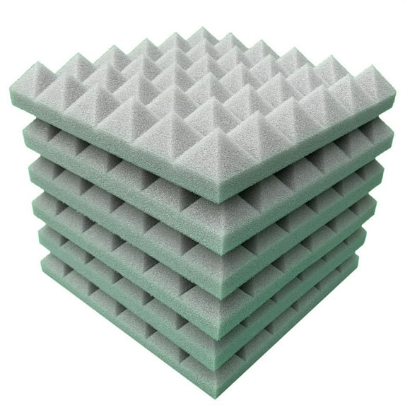 Vikakiooze Home Decor , 6Pcs Acoustic Foam Stop Absorption Sponge Studio KTV soundproof