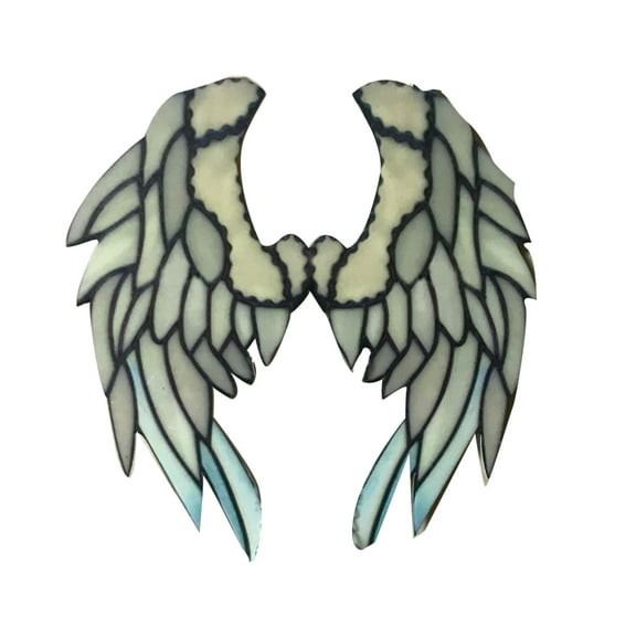 Vikakiooze Home Decor , Angelic Feathers Stained Glass Hand-Made Wind Chimes Home Decoration