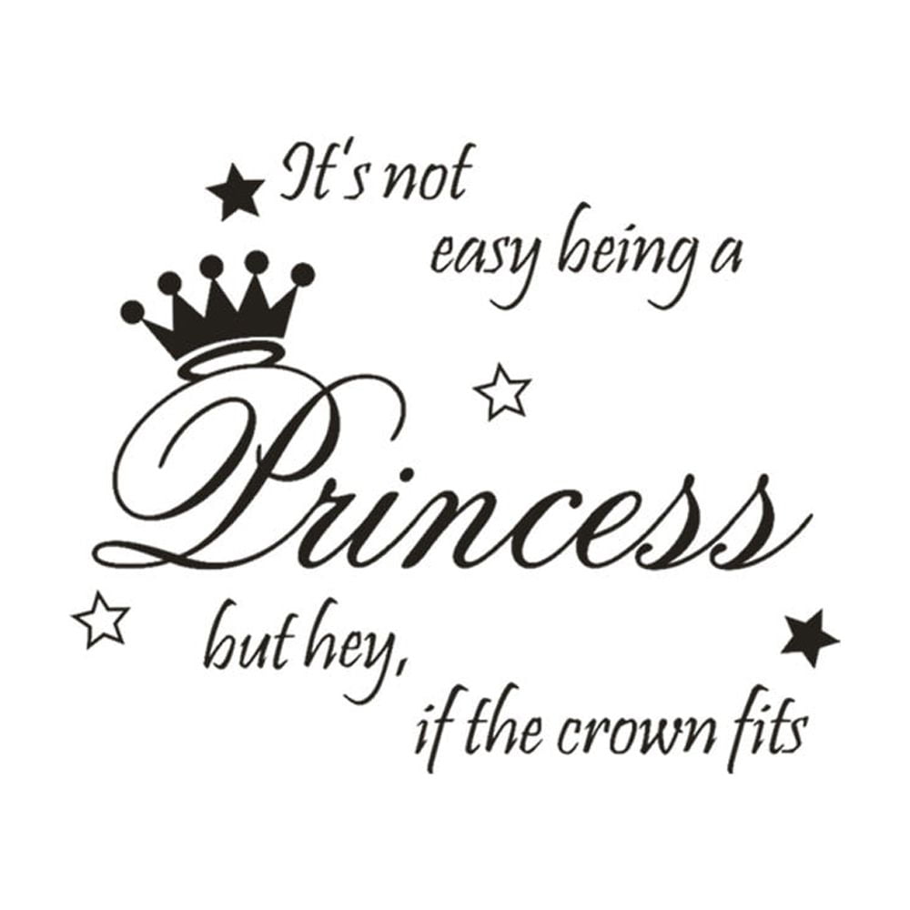 Vikakiooze Home Decor Beautiful Princess Crown Wall Sticker Bedroom