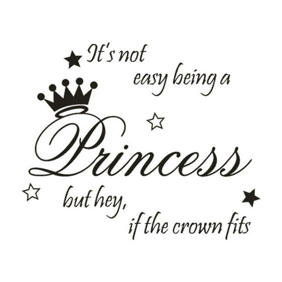 Vikakiooze Home Decor Beautiful Princess Crown Wall Sticker Bedroom Decor Vinyl Decal Die Cut