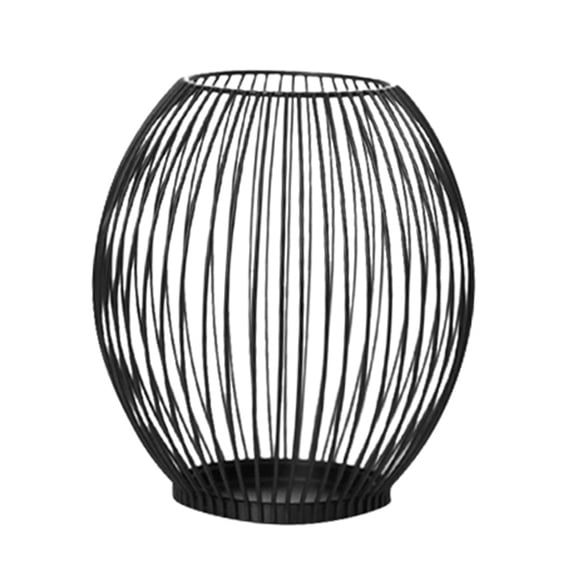 Vikakiooze Home Decor , Black Lantern Candle Holder Wrought Iron Candle Decoration Home Decoration