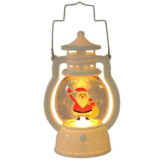 Vikakiooze Home Decor Christmas Decoration Lantern Portable Led Small Oil Lamp Luminous Lantern Dress Up Gift Scene Layout