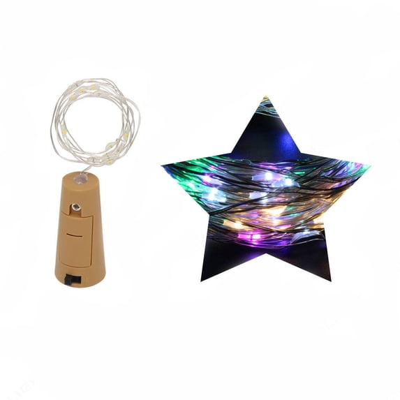 Vikakiooze Home Decor Clearance 1M 10 LED Bottle Lights Cork Shape For Wine Bottle String Party Romantic