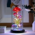 thumbnail image 1 of Vikakiooze Home Decor Clearance, Romantic Simulation Rose Flower Glass Cover LED Home Decoration Valentine's Day, 1 of 1
