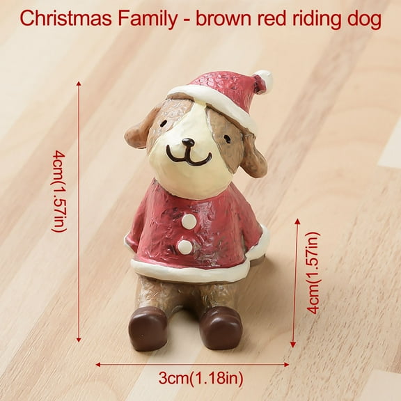 Vikakiooze Home Decor Crafts Decor Ornaments Resin Decoration Artificial Animal Santa Claus Ornaments