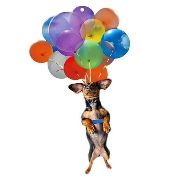 Vikakiooze Home Decor Cute Dog Car Hanging Ornament with Colorful -Balloon Hanging Ornament Decors HOT