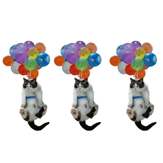 Vikakiooze Home Decor , Cute funny cat Car Hanging Ornament with Colorful -Balloon Hanging Decor
