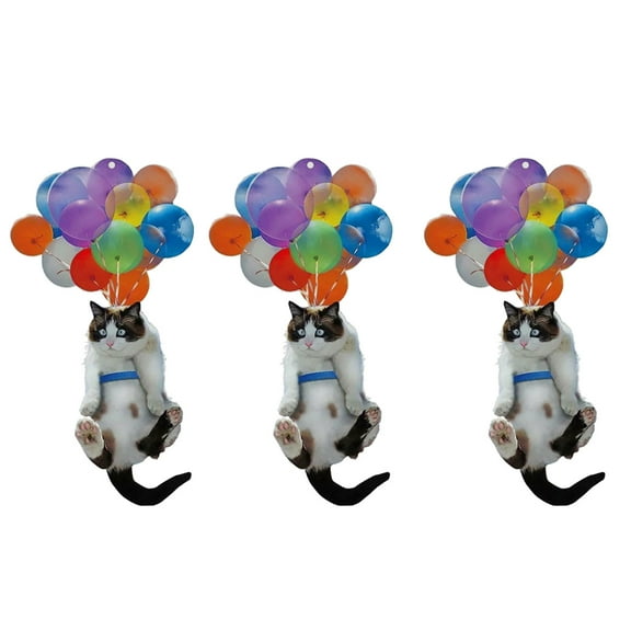 Vikakiooze Home Decor , Cute funny cat Car Hanging Ornament with Colorful -Balloon Hanging Decor