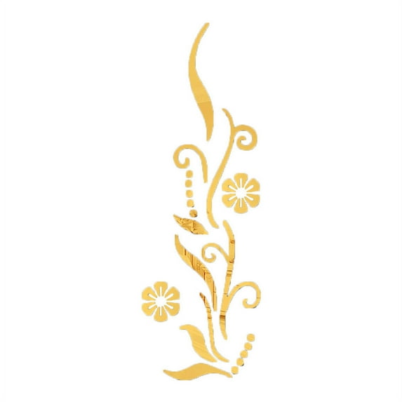 Vikakiooze Home Decor , Flower Bathroom Acrylic Mirrored Decorative Sticker Wall Art Mirror Secor Room