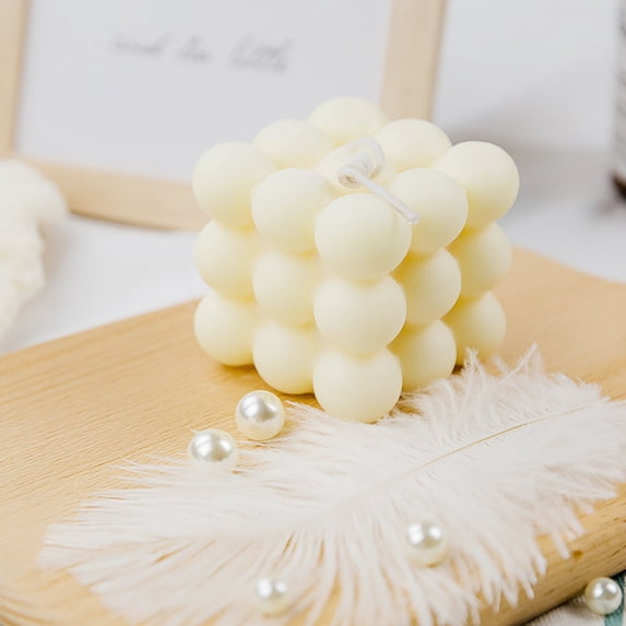 Vikakiooze Home Decor , Geometric Square Shape Handmade Candle Light Aroma Soy Wax Candle Diy